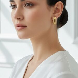 14K Gold Plated Earrings with Cubic Zirconia – Elegant and Modern